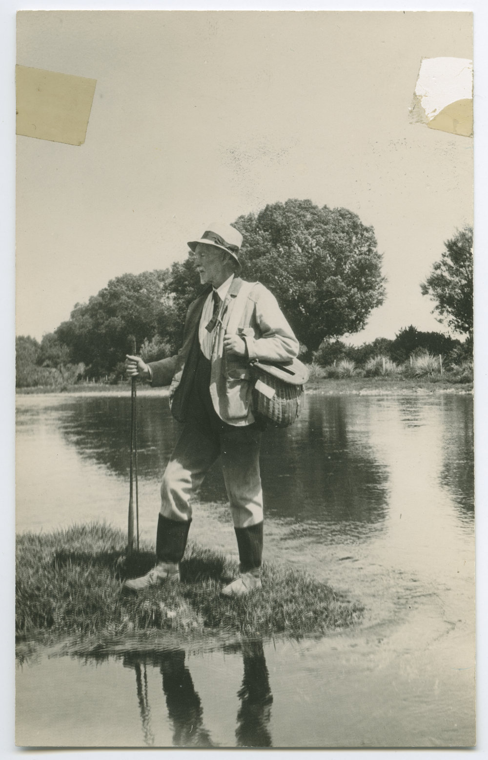 Rev. Dr. Rutherford Waddell fishing