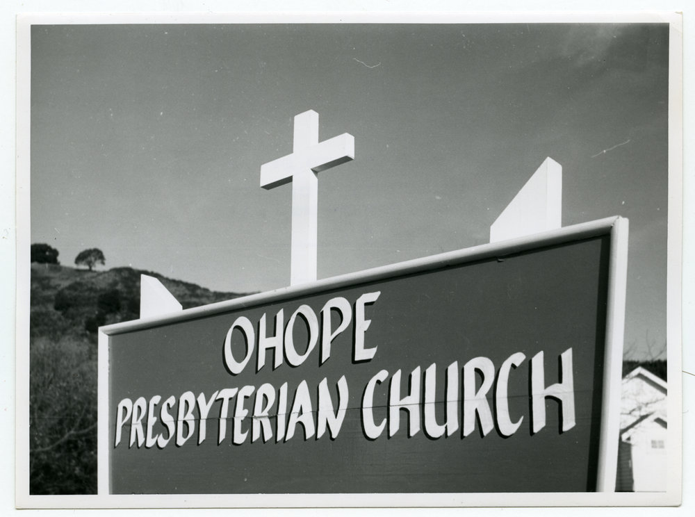Sign for Ohope Presbyterian Church