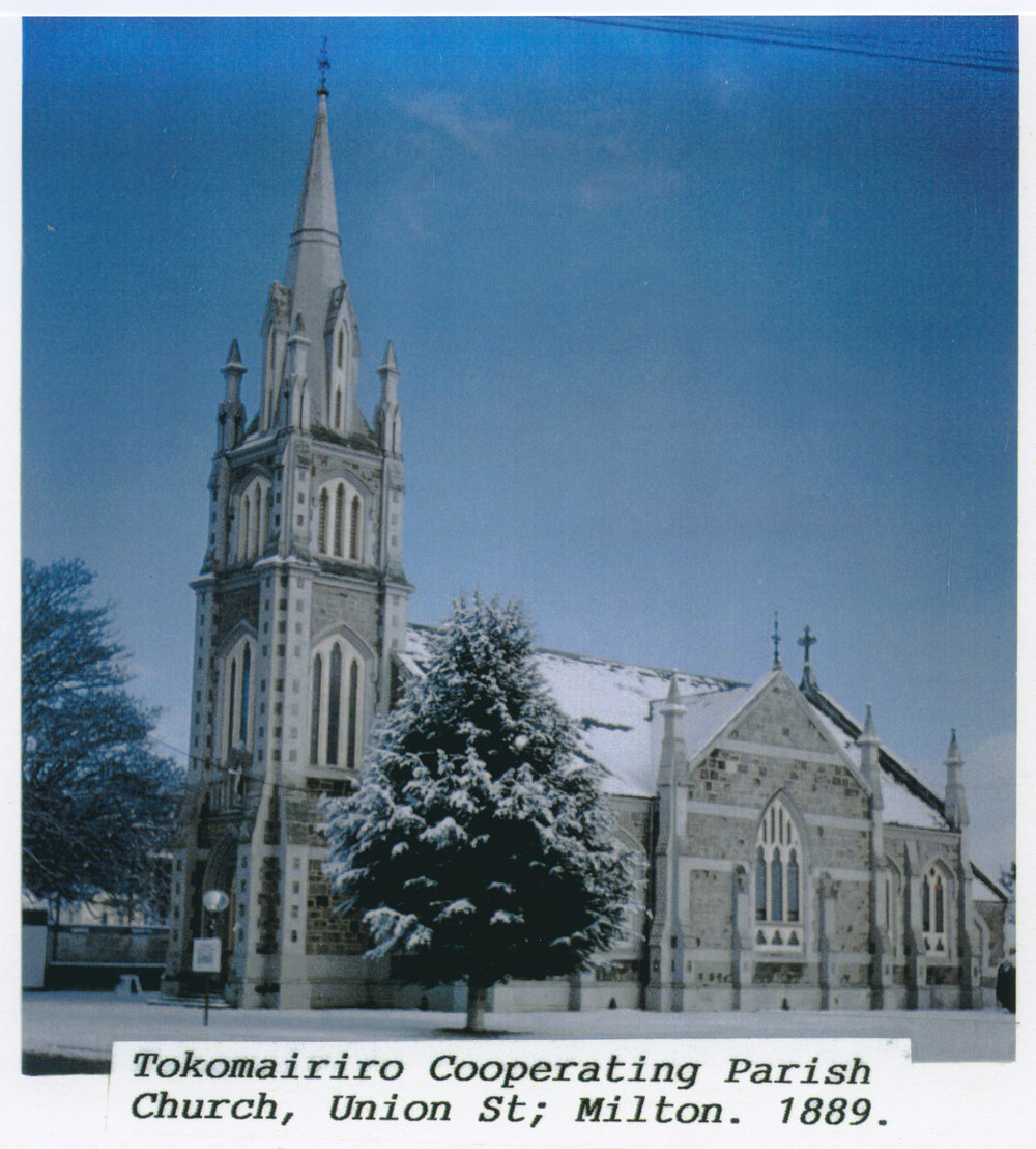 Tokomairiro Church under snow