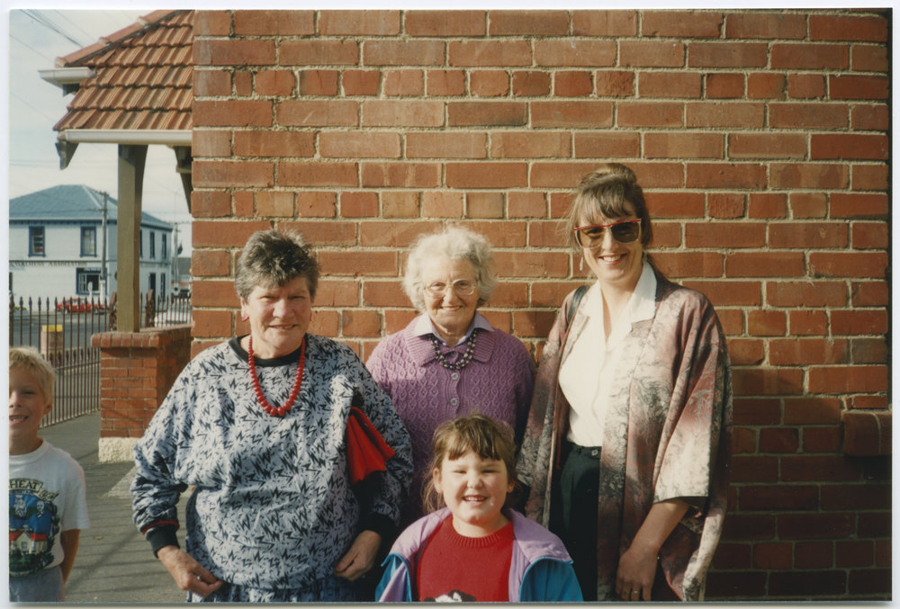 Mavis Ferrier, Lexie Weir, and Judy Simonds with Jessica