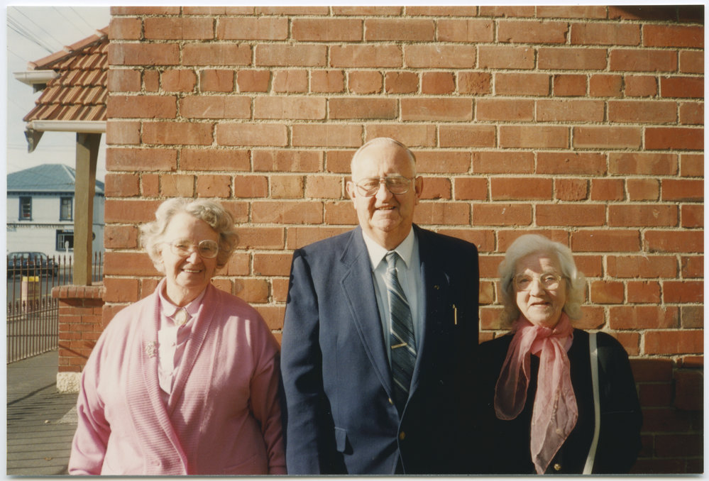 Mrs Wilson, Mr Les Huddleston, and Mrs Lindsay