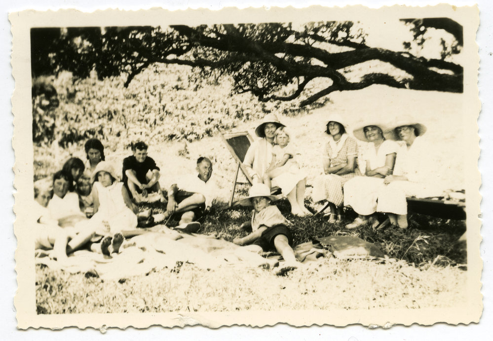 A service was held under a pohutakawa tree