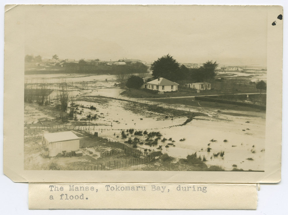 The Manse, Tokomaru Bay, during a flood