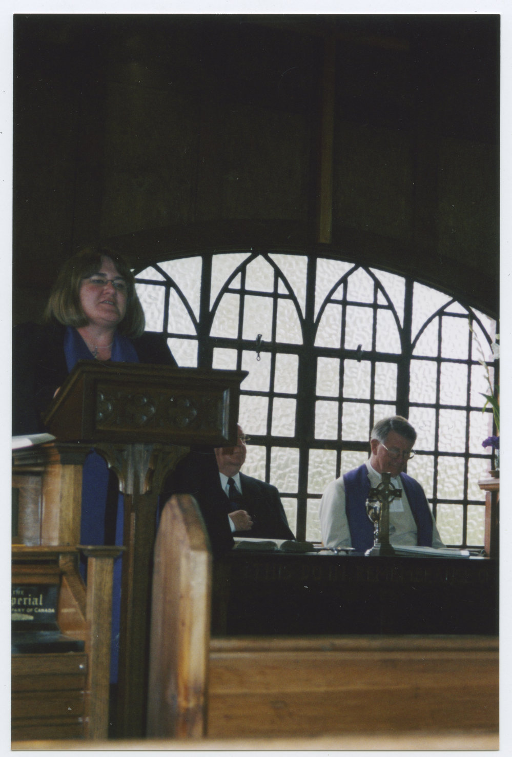 Rev. Susan Jones at the closing of Warrington Church