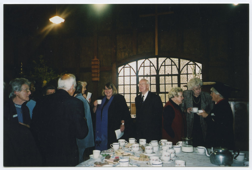 Cup of tea following closing service at Warrington Church