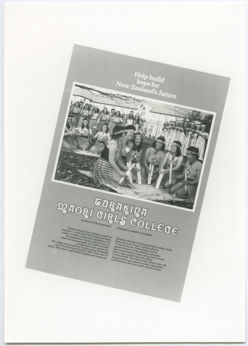 Turakina Maori Girls' College poster