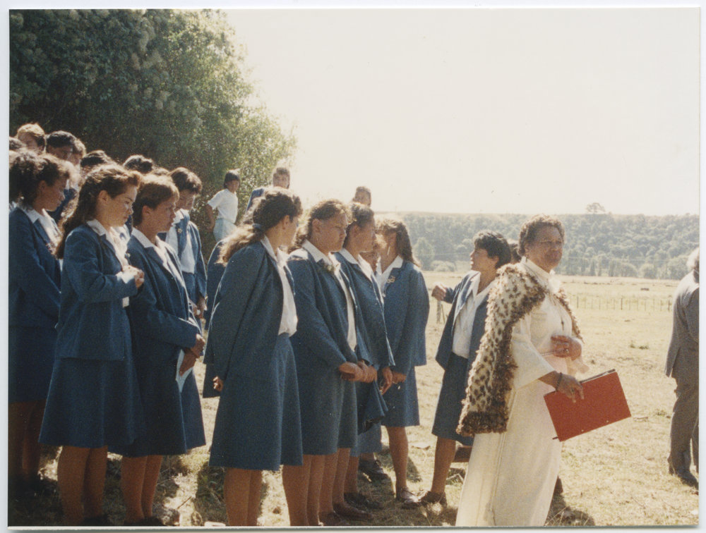 Service at site of Turakina Māori Girls' School