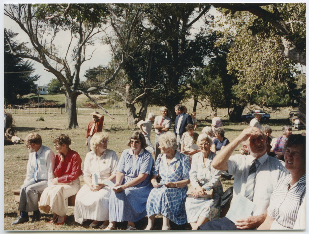 Service at site of Turakina Maori Girls' School