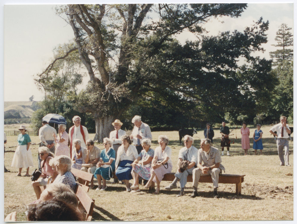 Service at site of Turakina Maori Girls' School