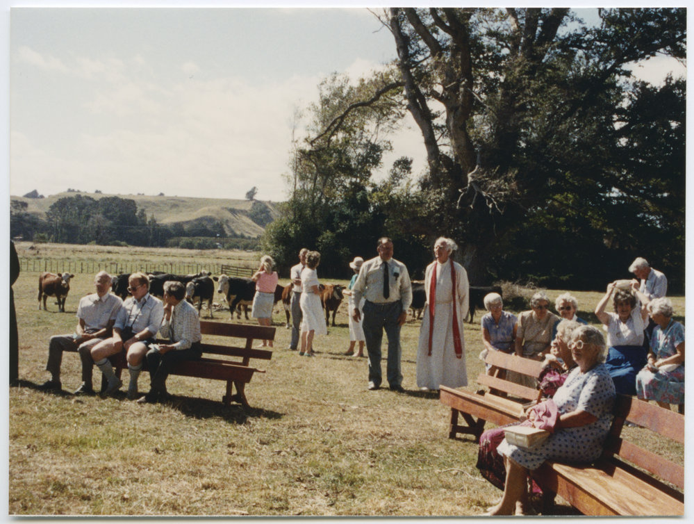 Service at site of Turakina Maori Girls' School