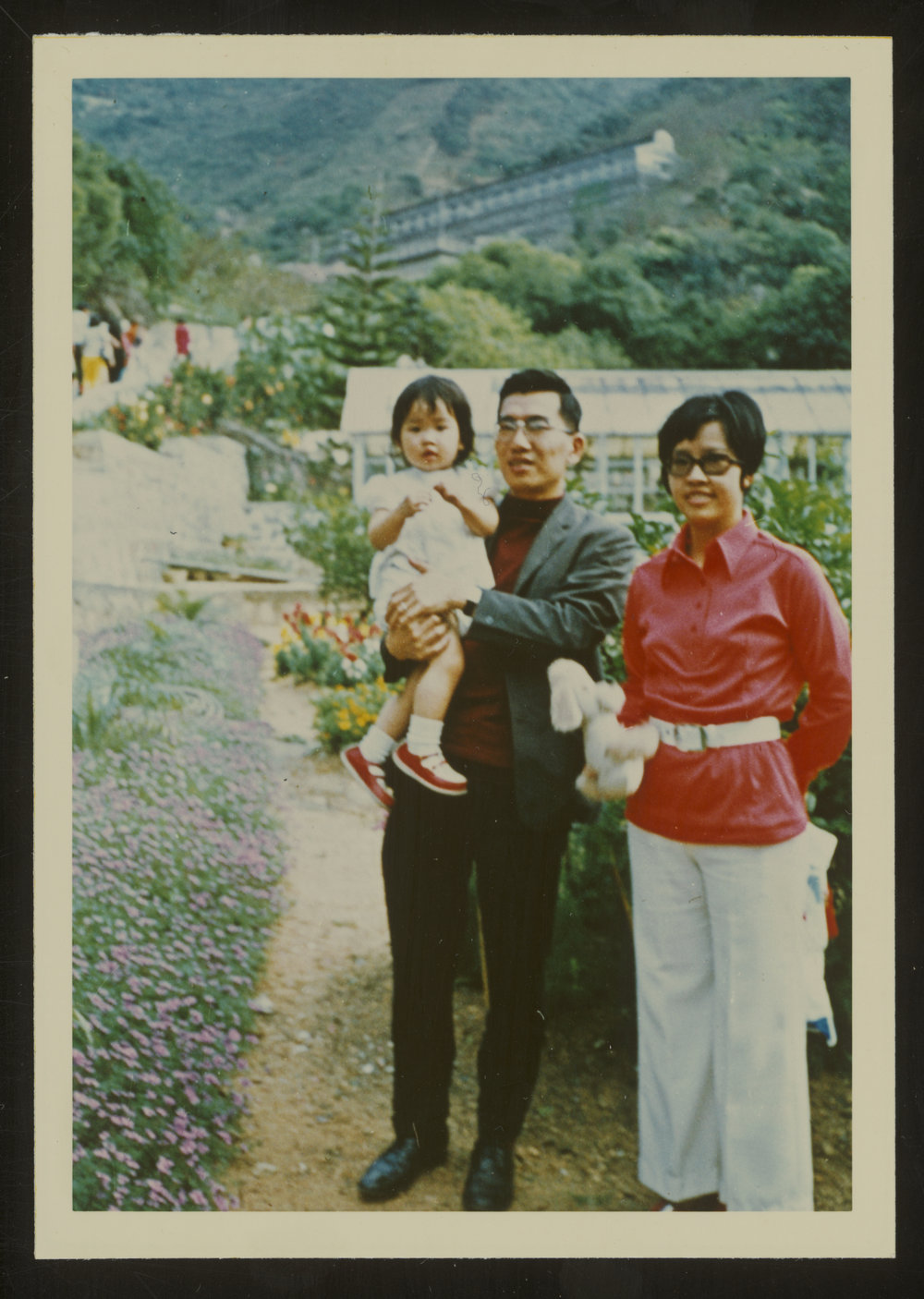 New principal of Hoh Fuk Tong College, Mr H. T. Chan with his wife and daughter