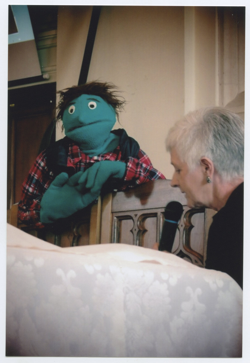 Christine and Bernie the Puppet