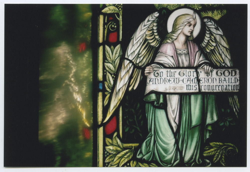 Stained glass window at Andersons Bay Church