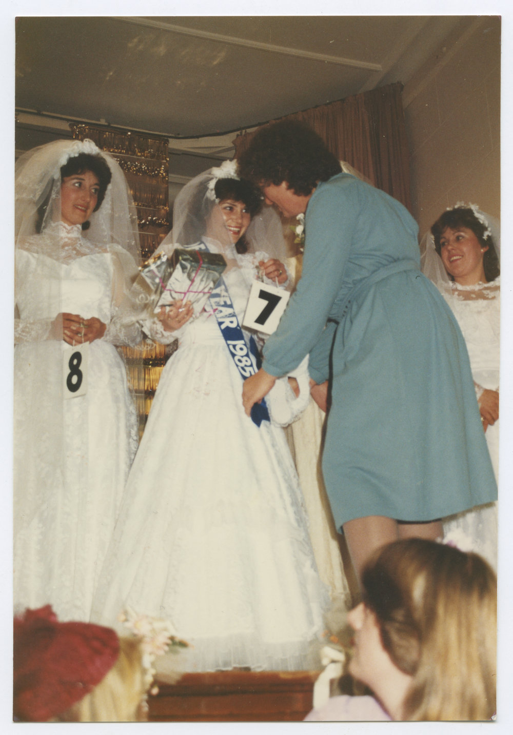 Presenting the winner's sash