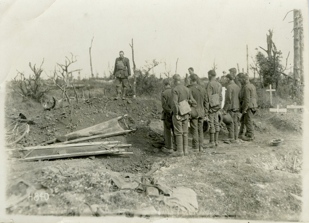 Funeral at Gommecourt, France.