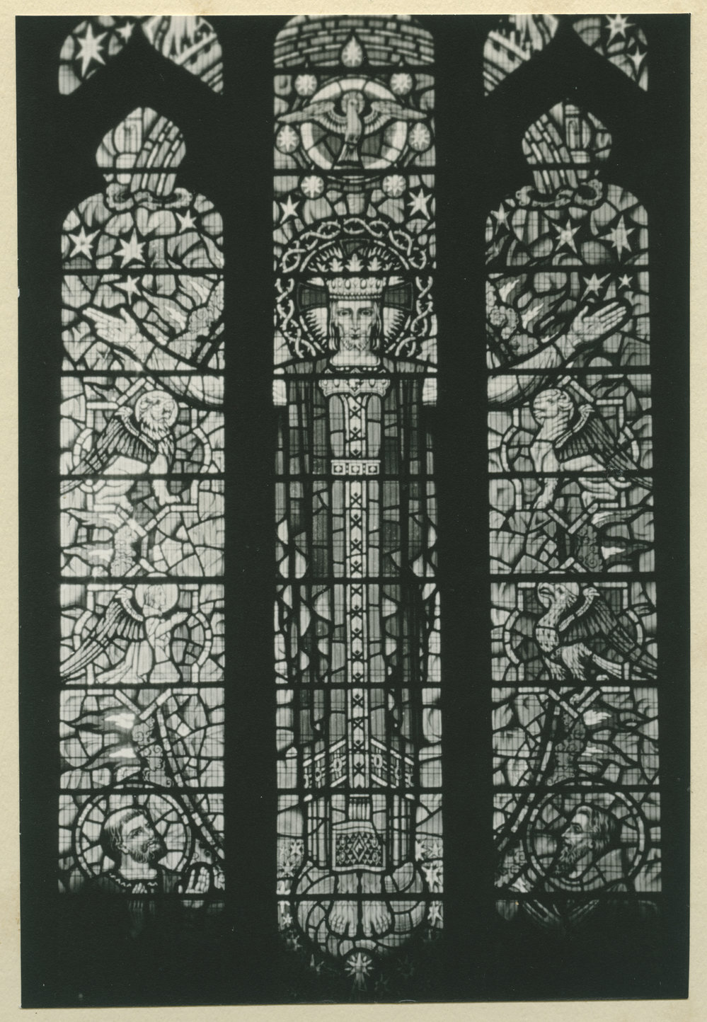 Stained glass window at Knox Church, Dunedin