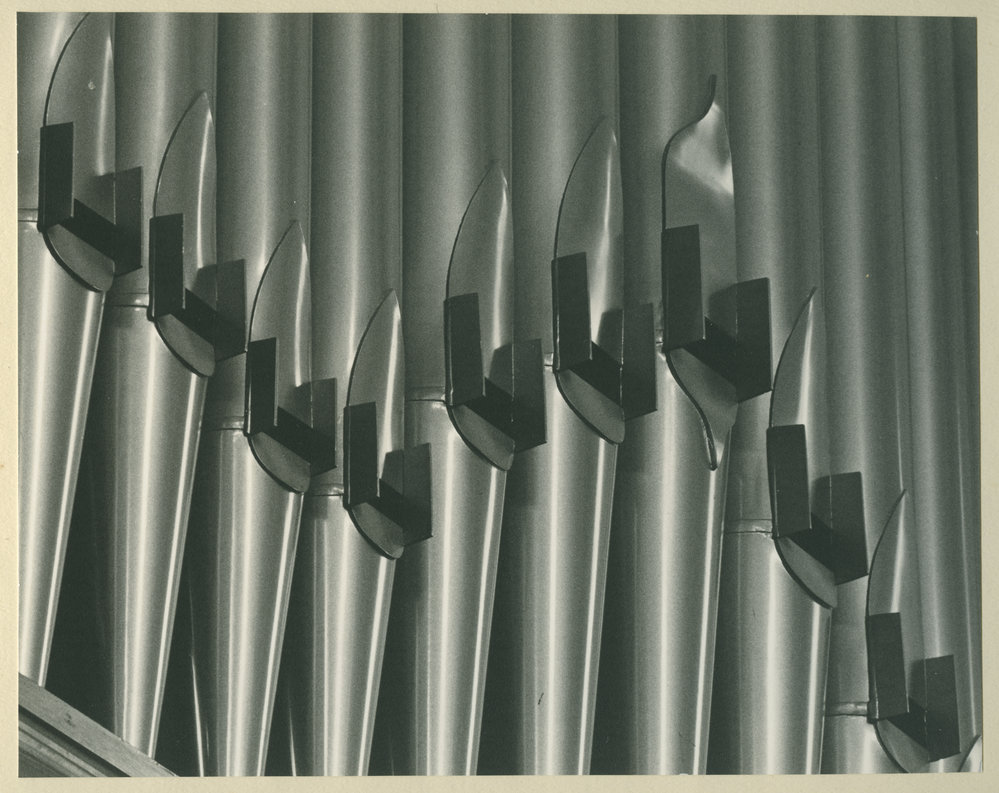 Close-up detail of Knox Church pipe organ