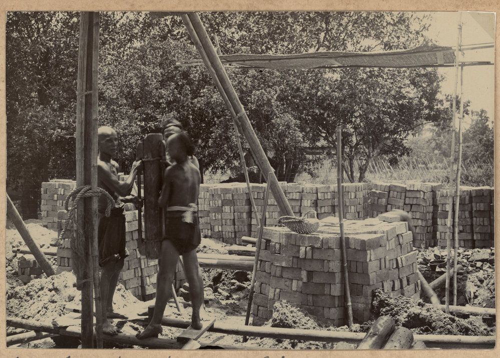 Driving Piles For The First C.V.M. Manse.