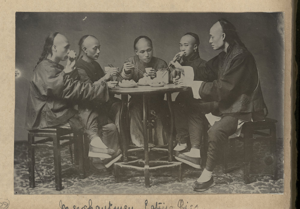 Merchantmen Eating Rice.