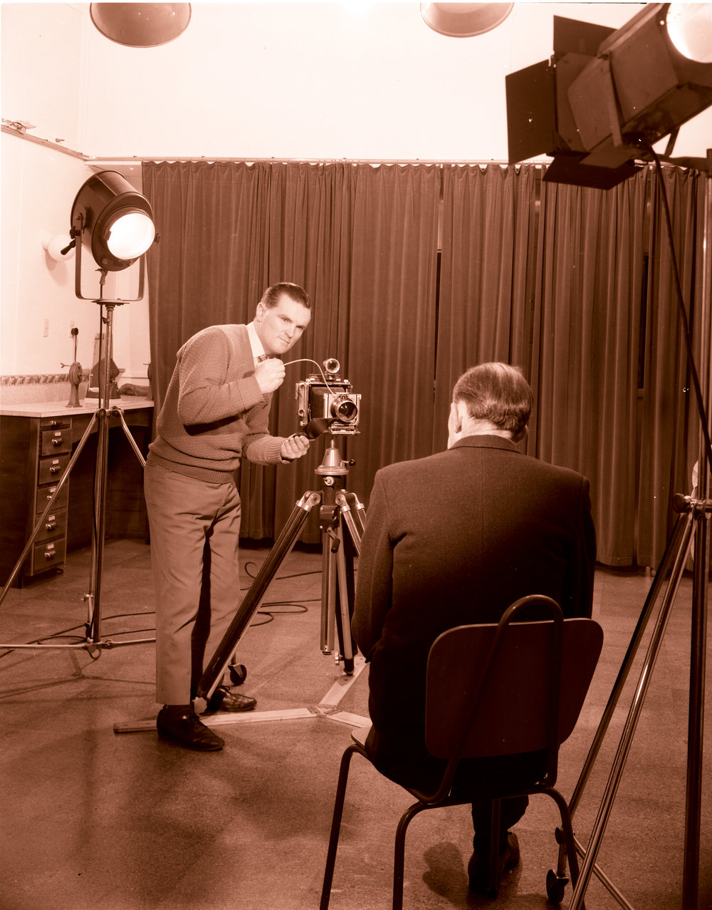 Mr. K. Lyon taking portrait