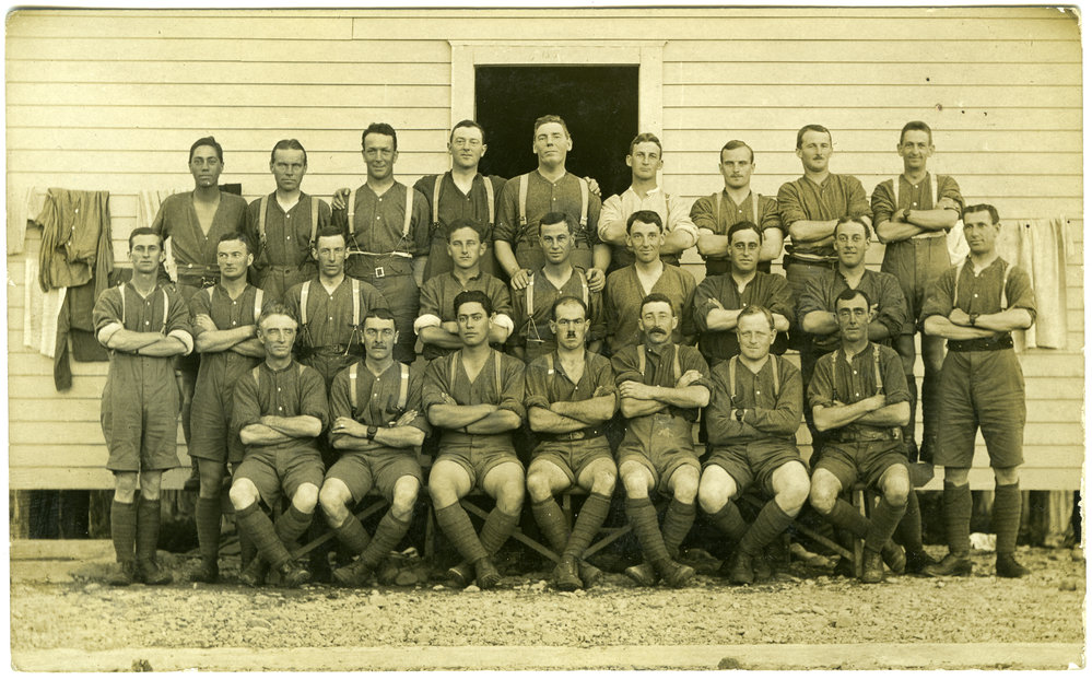 E. J. Tipler in group photograph at Trentham Camp