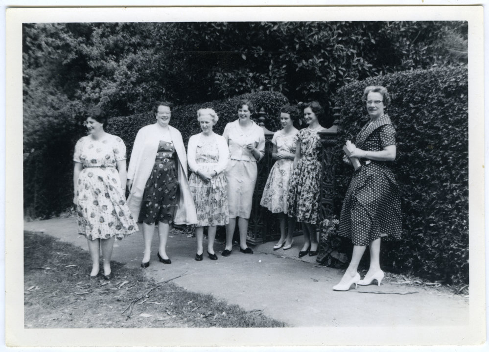 Deaconess College students at the front gate