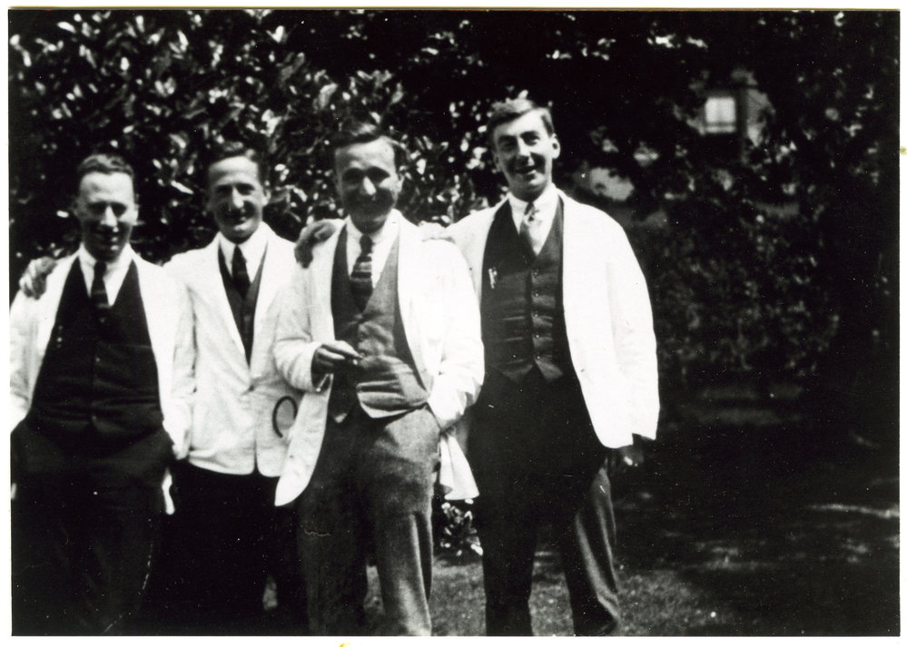 Charles Burns, Arnold Perry and two unidentified men