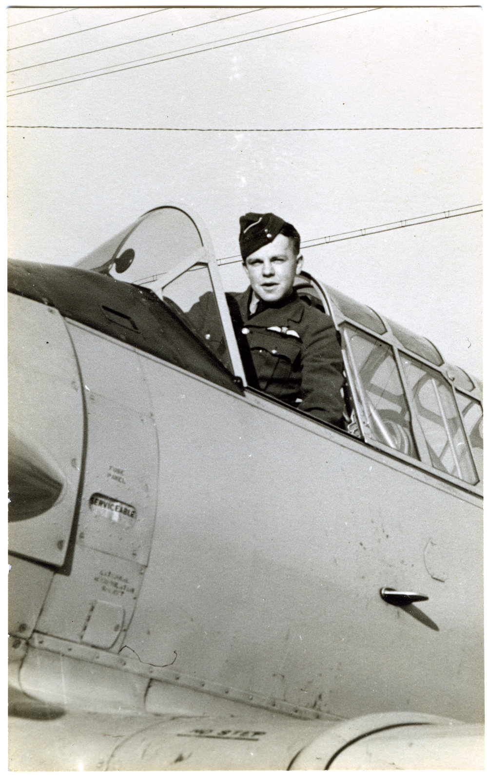 Unidentified pilot in the cockpit