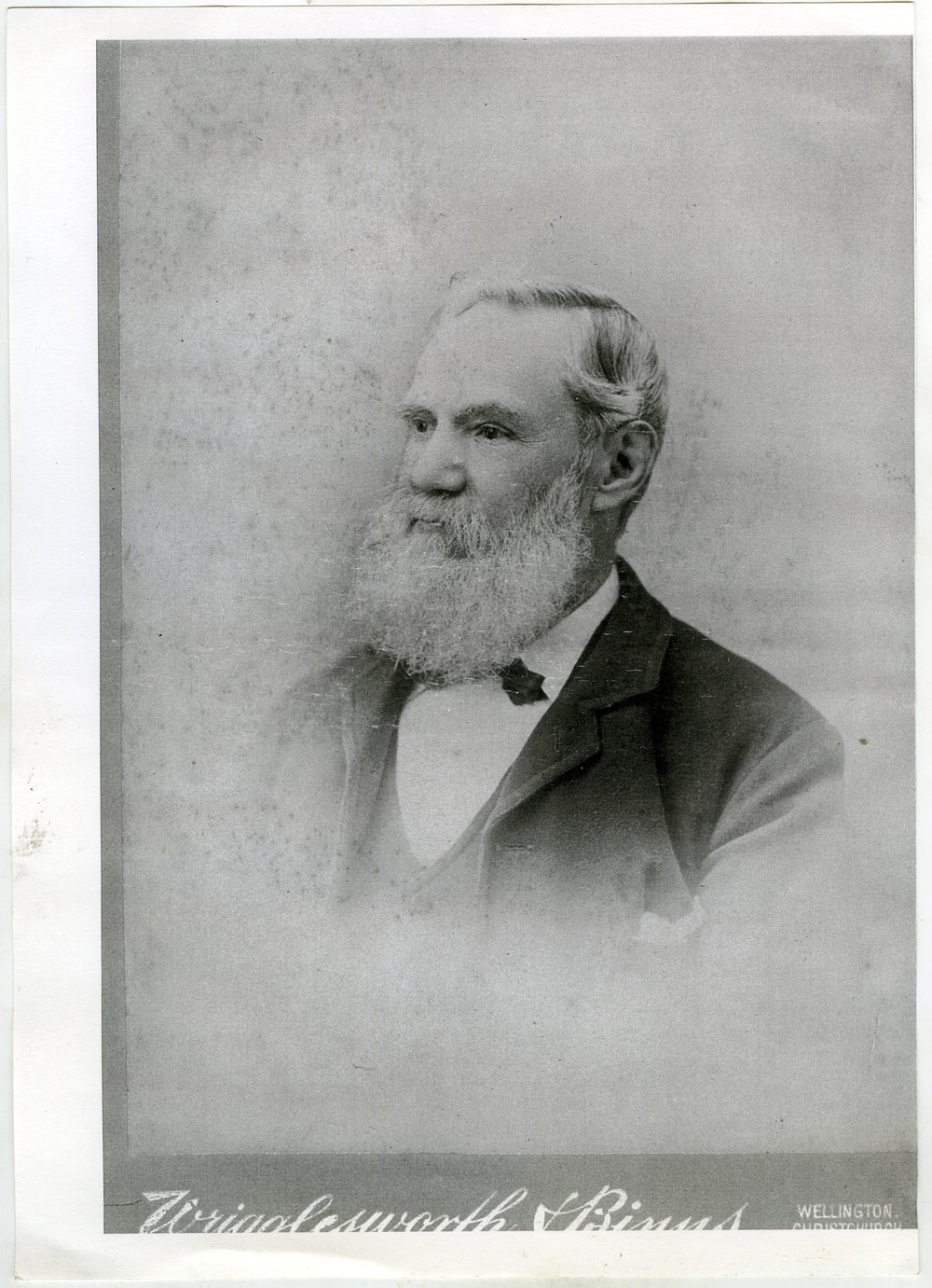 Studio portrait of unidentified man