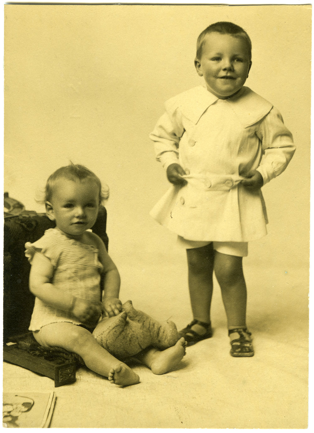 Charlie and Peter Moore, studio portrait