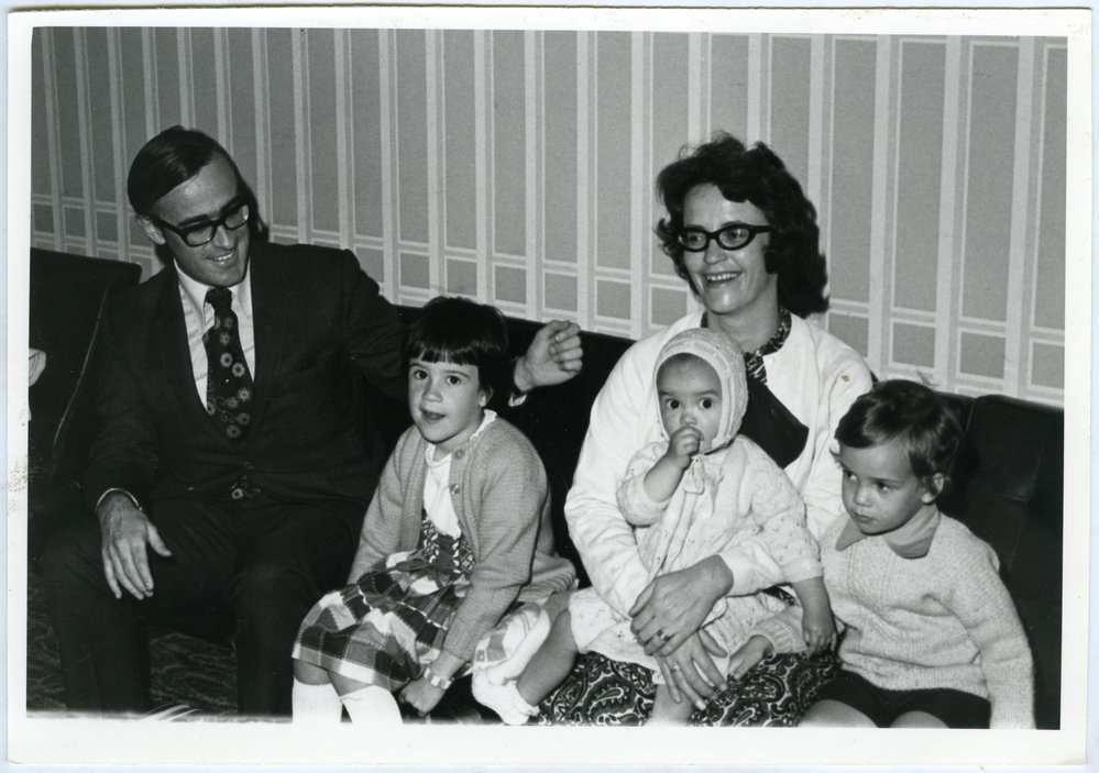 Reverend Simon Rae, Marion B. Rae and their children, Katherine, Andrew and Fiona
