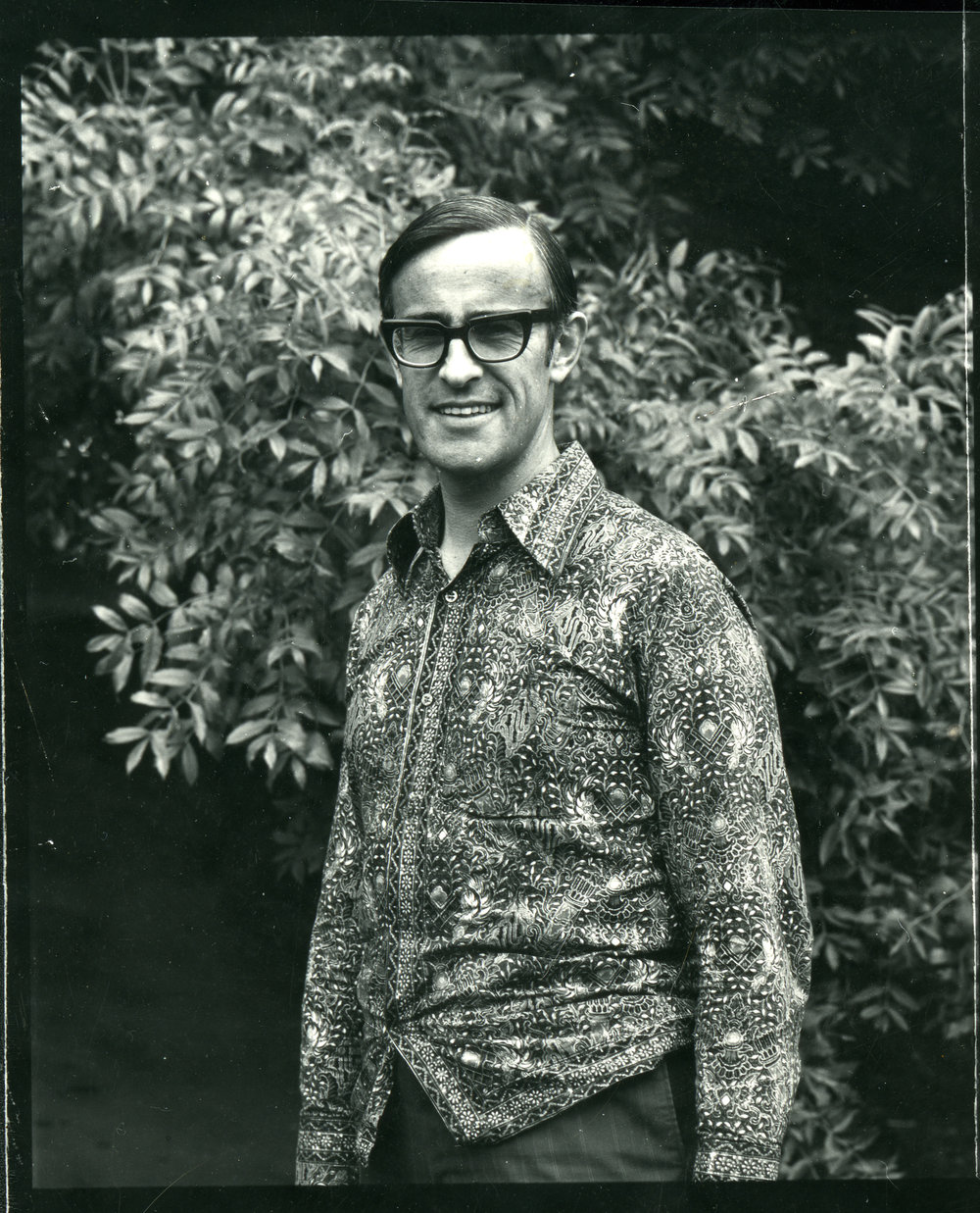 Reverend Simon Rae in an Indonesian Batik shirt
