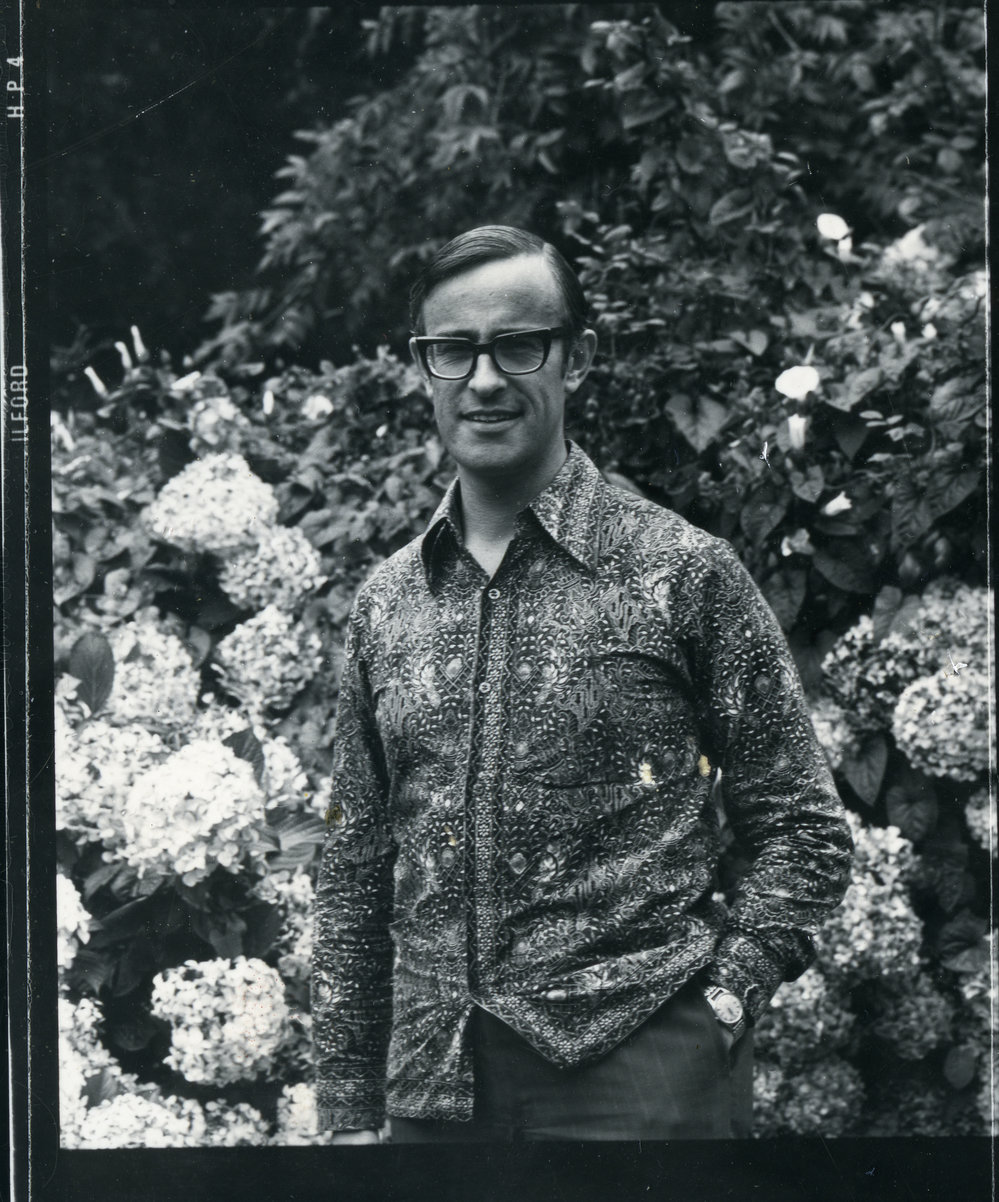 Reverend Simon Rae in an Indonesian Batik shirt