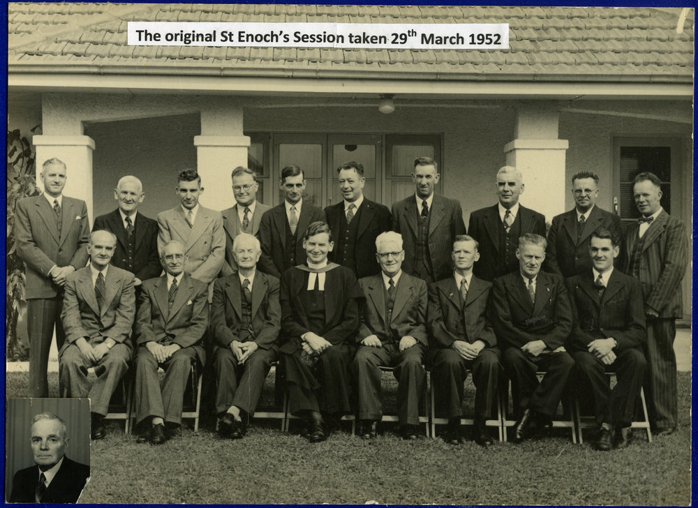 The first St. Enoch's Session and Managers, Tauranga, 1952