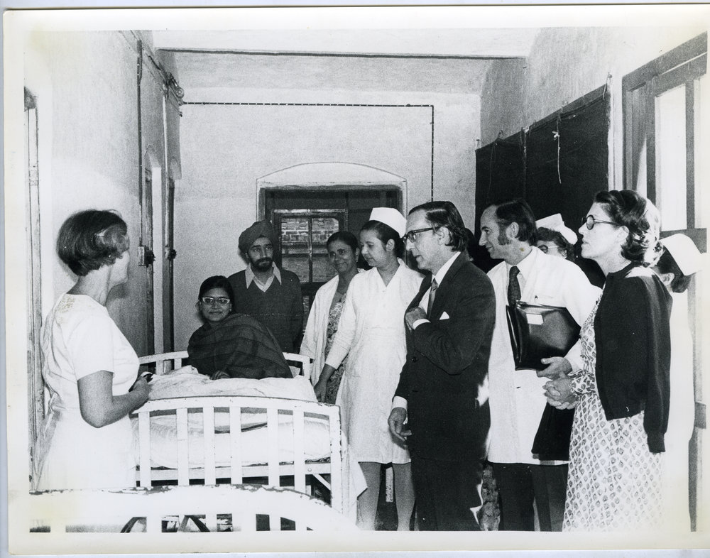 Mr. &amp; Mrs. R.R. Cunningham, High Commissioner for New Zealand, going around the Old Hospital