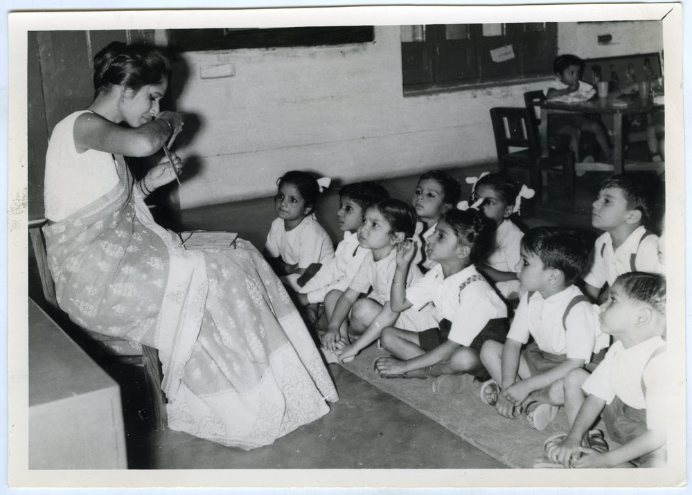 St. Thomas School children are attending class held by Miss Yaqub Masih, Jagadhri