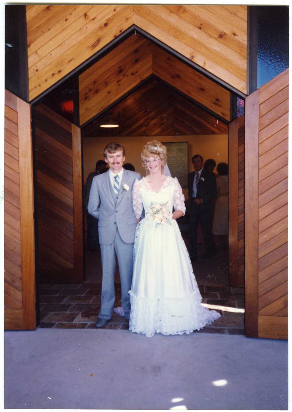 Neil and Roslyn Foster (nee Harris) on their wedding day, 1988