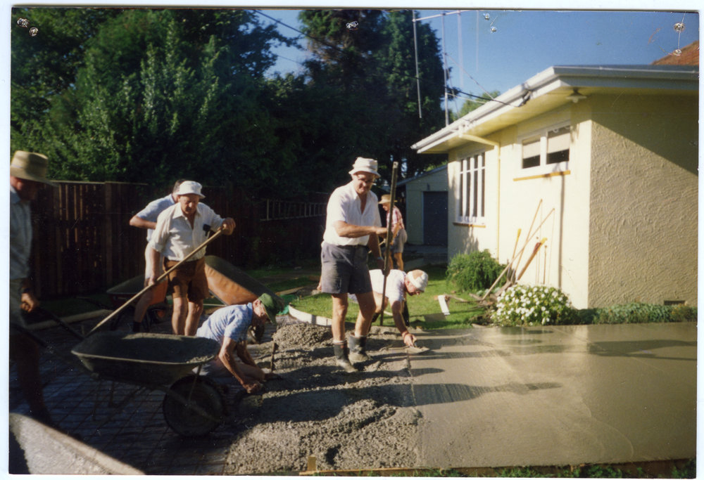 "Laying the drive," St. Enoch's Manse, 1989