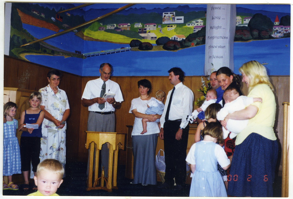 Baptism of David John Rout Junior, St. Enoch's Church
