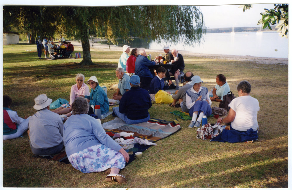 Men's Fellowship, Omokoroa Beach, 1993