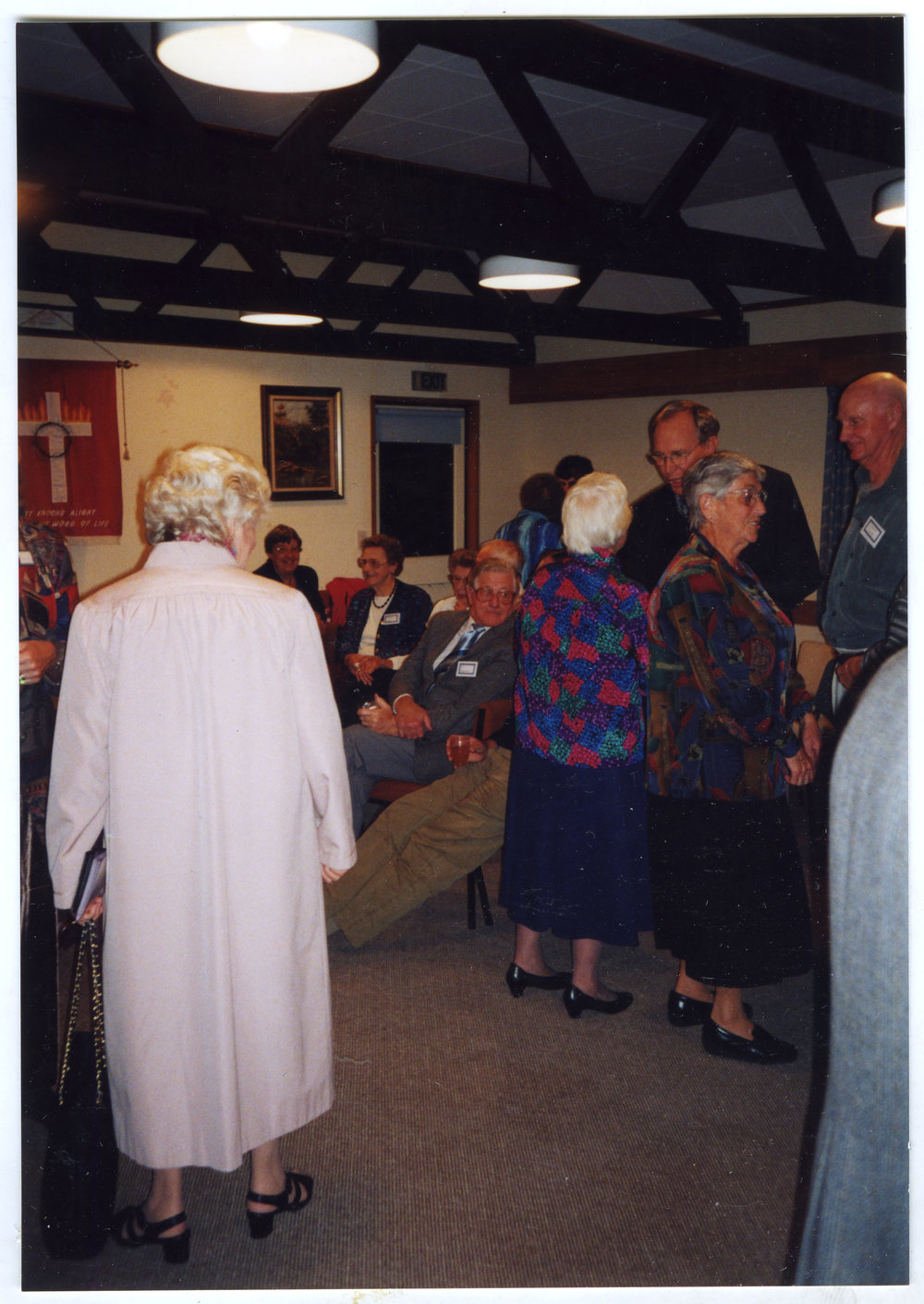 Group of unidentified individuals at St. Enoch's Church