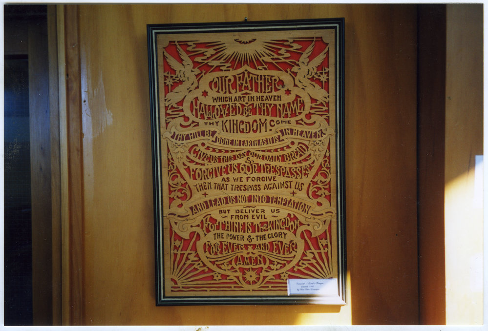 "The Lord's Prayer," crafted fretwork, St. Enoch's Church