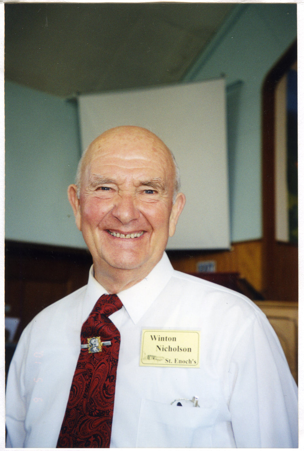 Winton Nicholson, portrait, St. Enoch's Church