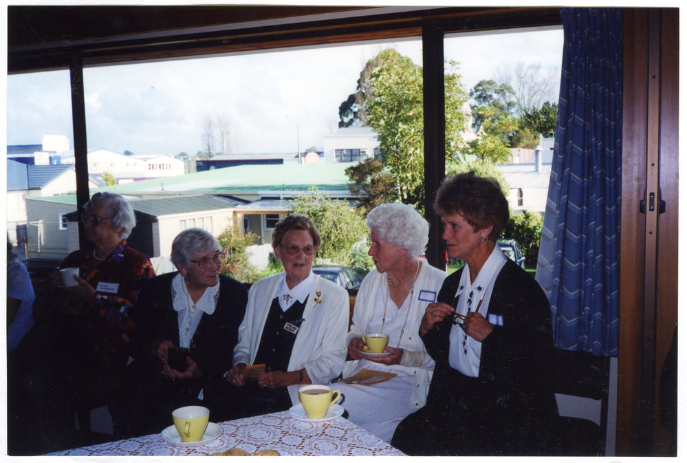 Women take a tea-break at St. Enoch's Church