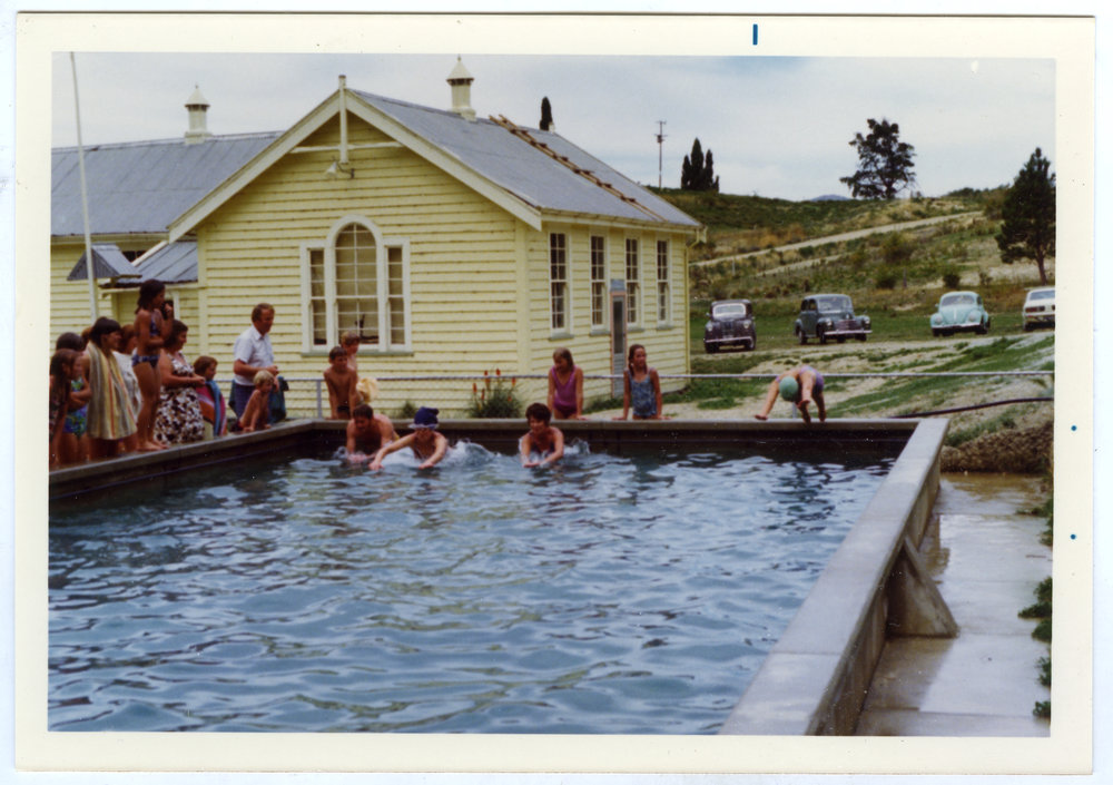 Swimming at the Cromwell Church family picnic