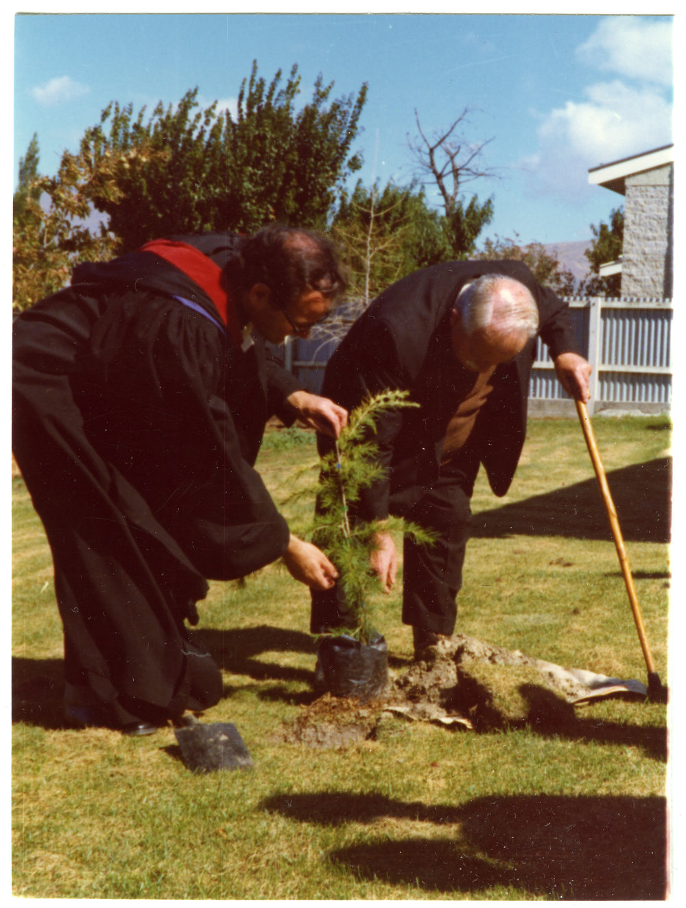 Tree planting ceremony, Cromwell Church
