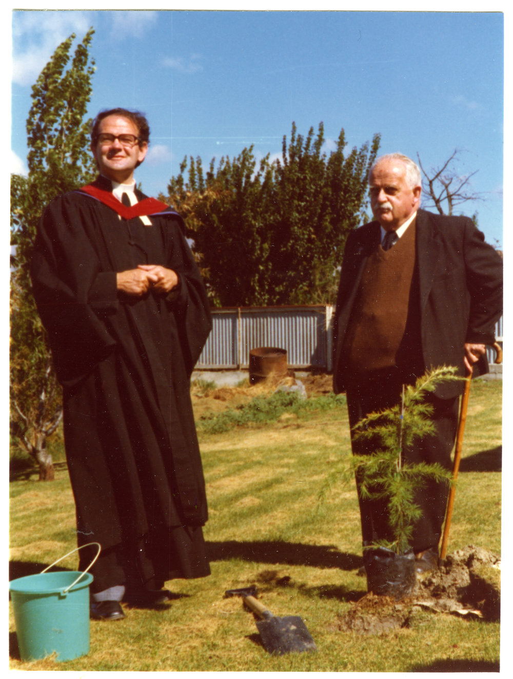 Tree planting ceremony, Cromwell Church