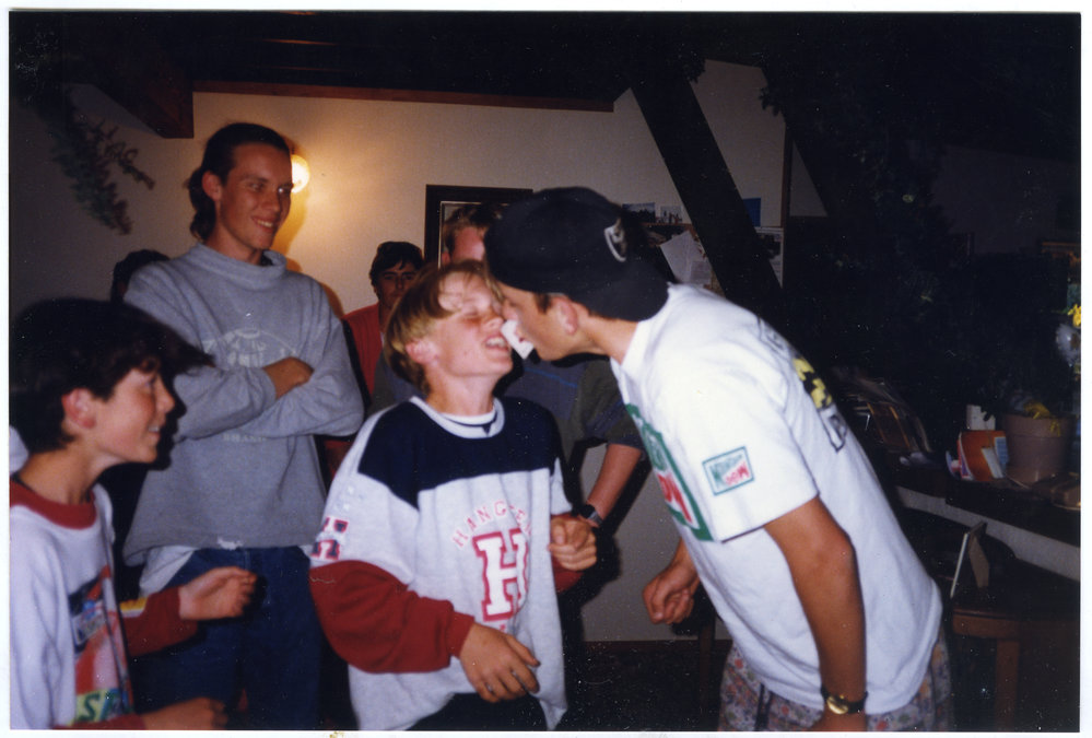 Andy and Alister play a game at Youth With A Mission night, Cromwell Church