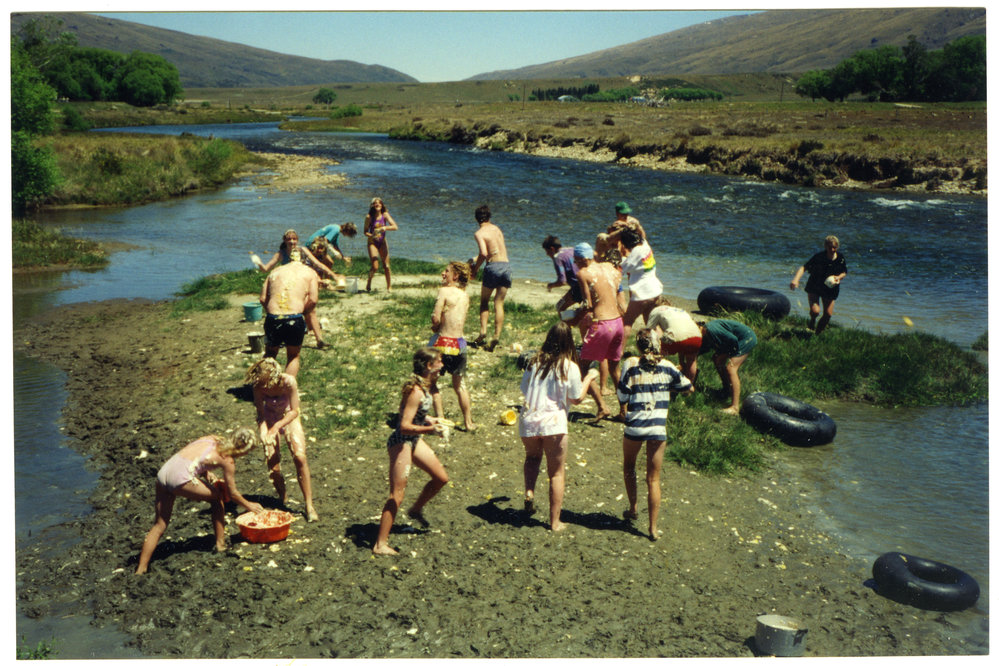 Food fight at Nevis Camp, 1993