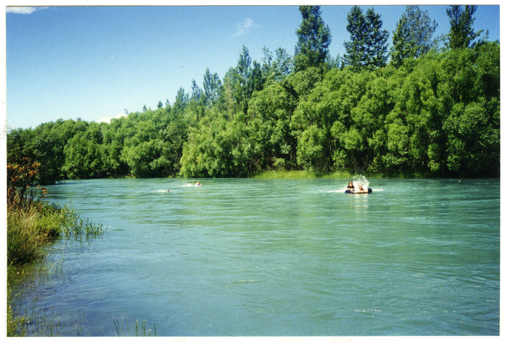 Children swimming at Youth Group camp, Gravelly Gully, 1995